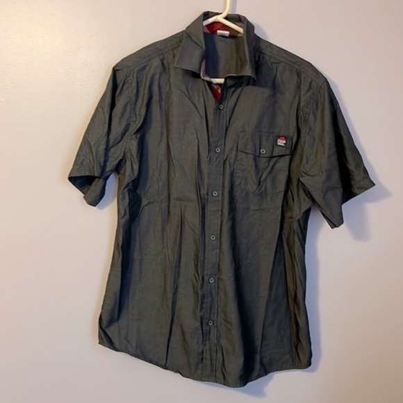 Pizza Hut Employee Gray Button Up Work Shirt size M - Picture 1 of 11